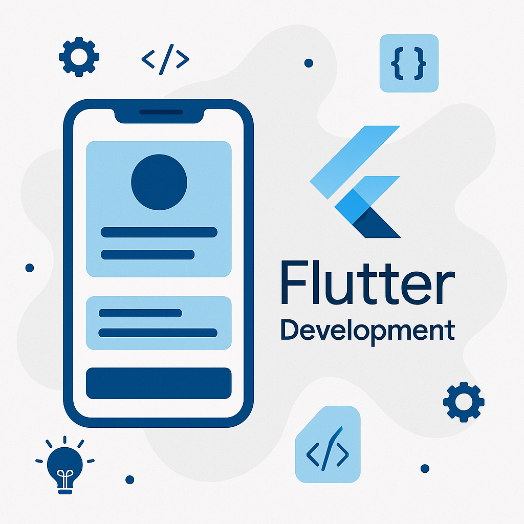 Flutter app developer working on cross-platform mobile app development